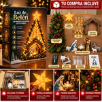 Luz de Belén™ – Nacimiento Navideño LED de Pared con Estrella y Pesebre