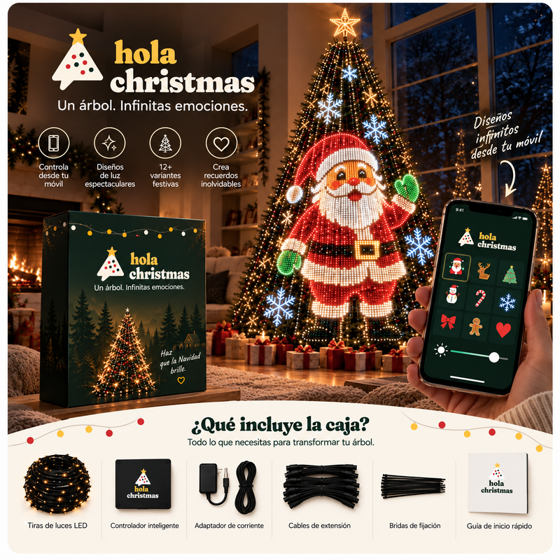 Luces LED Inteligentes para Árbol de Navidad