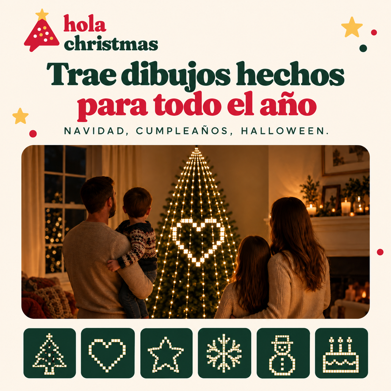 Luces LED Inteligentes para Árbol de Navidad
